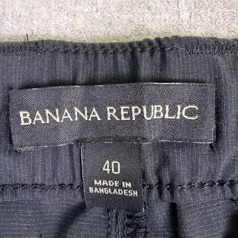 NWT Banana Republic Shorts Mens 40 Black Comfort Flat Front Shorts Golf Casual‎